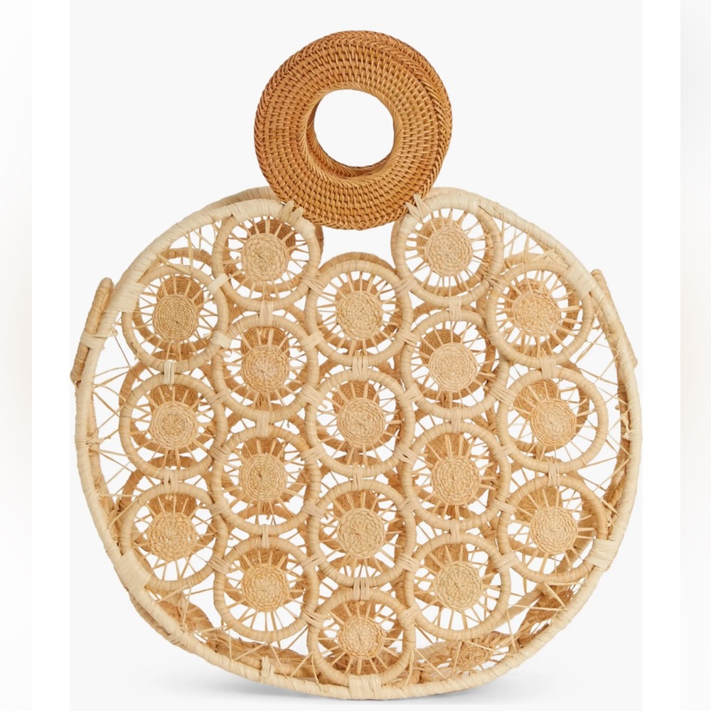 Cult Gaia Stella Large Raffia Woven Tote Bag NEW